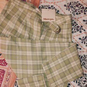 Showpo Days in Milan Green Plaid Pants